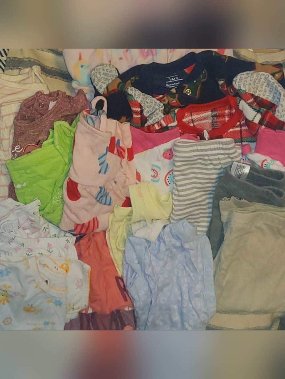 Huge Lot 12 Mo Baby Girl Summer Clothing - Pastel & Bright Colors - 22 Piece